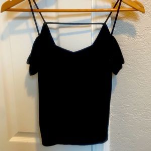 Black off the shoulder top